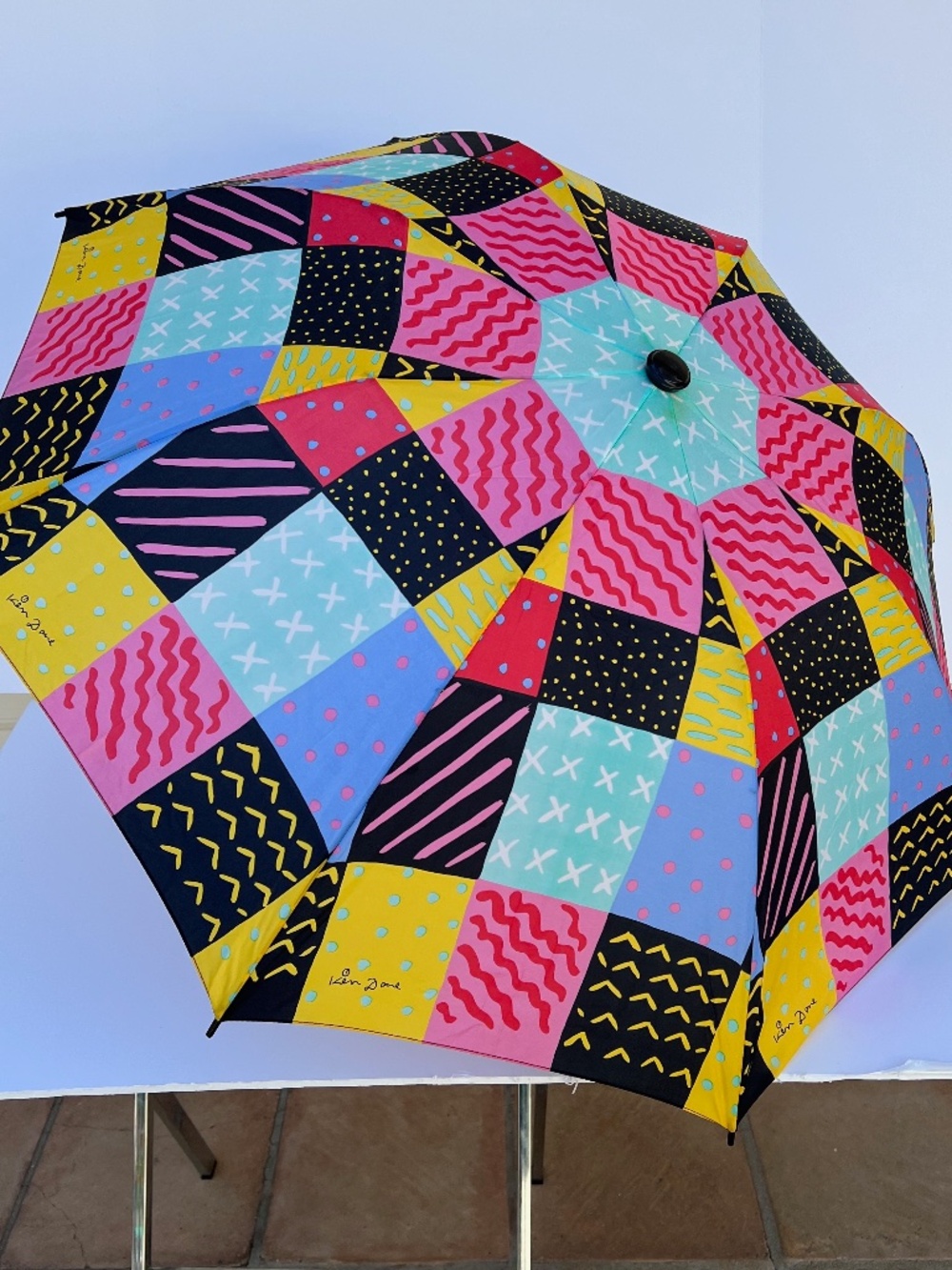 Vintage Compact Collapsible Ken done design Umbrella with Sleeve